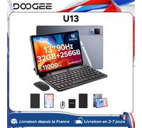Tablet PC DOOGEE U13 2 en 1, Android 16, Pantalla de 13'', 32 GB (6 GB + 36 GB), 256 GB, Batería de 11000 mAh, Cuatro Altavoces, UNISOC T7280, Widevine L1 6GB 256GB Blue