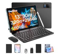 Tablet PC DOOGEE U13 2 en 1, Android 16, Pantalla de 13'', 32 GB (6 GB + 36 GB), 256 GB, Batería de 11000 mAh, Cuatro Altavoces, UNISOC T7280, Widevine L1 6GB 256GB Gray