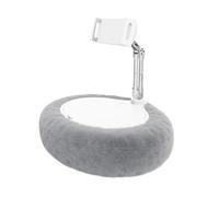 Tablet Pillow Holder, Mobile Phone Cradle, Rotatable Stand, Soft Anti-Slip Base, Ergonomic Viewing Angle, Compact Design, Made from Plush/PP/TPU Material, 13.98x12.2x14.17in