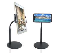 Tablet Stand, Gooseneck Tablet holder, 360 Degree Rotating Phone Holder Desk Stand, Flexible Desktop Tablet Stand for iPad, iPhone, Switch, Samsung Tab, 4.7 - 11" Devices and All Smartphones,Black