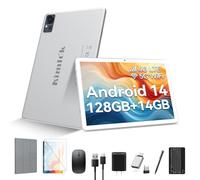 Tableta Android 14 2024 más reciente de 10 pulgadas Octa-Core, 128 GB ROM + 14 GB RAM (8+6 Virtual)+1 TB Expand, tableta celular dual 4G con cámara de 13 MP + 8 MP, WiFi 5G, tableta 2 en 1 con