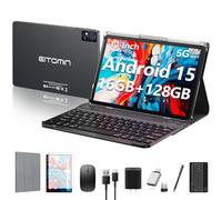 Tableta Android 15 2026 de 11 pulgadas con teclado, 128 GB de ROM, 16 GB de RAM, 2 TB de expansión, 8000 mAh, tabletas Octa-Core con WiFi 5G/2.4G, pantalla grande Incell, cámara de 13 MP + 8 MP