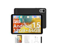 Tableta Blackview ZENO 1 8" FHD AI x Android 15, RAM 12 Go ROM 64 Go/SD 2 To, 6000mAh Widevine L1 1080P WPS, Doble SIM - Negro