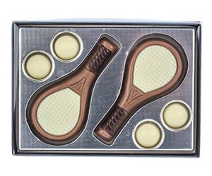 Tableta de chocolate con caja de regalo - Motivo tenis - 65 g