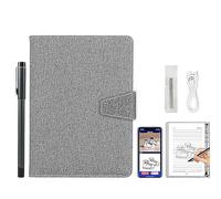 Tableta de Dibujo de portátil Digital con Pluma Inteligente, sincronización en Tiempo Real para digitalizar, convertir a Texto, almacenar y Compartir Notas de Papel,Gray b