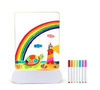 Tableta de dibujo luminosa 3D recargable con borrado | Tableta acrílica luminosa para notas y escritura para niños, niñas, niños, casa, escuela, oficina, viaje, regalo