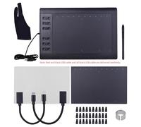 Tableta de Dibujo, Tableta Gráfica con Panel de Dibujo, Panel de Dibujo Gráfico para Pintura Artística, Diseño de Animación, Edición de Imágenes o Entrada de Escritura a Mano