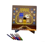 Tableta de escritura borrable luminosa para estudiar y jugar, juego de pizarra acrílica portátil para colorear (1)