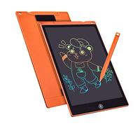 Tableta de Escritura Color Lcd 12 Pulgadas, Tablet Escritura Pantalla Colorido Infantil, Tableta Grafica Dibujo Niños Adecuada Para el Hogar, Escuela, Oficina, Cuaderno de Notas con Fundas (Orange)
