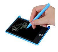 Tableta de Escritura de Escritura a Mano LCD 4.5 Pulgadas para la Lista de Notas Recordatorio de Redacción Black Board (Black) (Azul (Grosor de 0.6 mm))