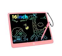 Tableta de Escritura LCD 16 Pulgadas, Tablero de Dibujo Electrónico, Colorida Pizarra Tableta Electrónica Gráfica Pizarra Infantil Juguete Juego de Regalo Cumpleaños para Niñas y Niños de 3-12 Años