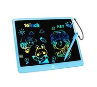 Tableta de Escritura LCD Colores 16 Pulgadas,Pizarra Digital Talla Grande,Pizarra Electrónica para Dibujar Tableta Gráfica Adecuada el Hogar Juguete para Niños y Niñas 3 a 12Años Navidad Regalos -Azul