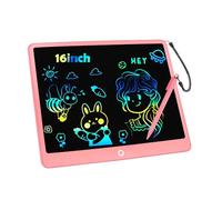 Tableta de Escritura LCD Colores 16 Pulgadas,Pizarra Digital Talla Grande,Pizarra Electrónica para Dibujar Tableta Gráfica Adecuada el Hogar Juguete para Niños/Niñas 3 a 12Años Navidad Regalos -Blanco