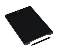 Tableta de escritura LCD de 12 pulgadas, protección ocular, Grafiti de manualidades, tablero de dibujo portátil de plástico ABS para viajes en casa (12 pulgadas Color negro)
