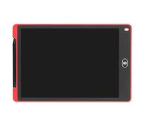 Tableta de escritura LCD Tablero de dibujo de 12 pulgadas Bloc de dibujo digital borrable portátil liviano para niños Plástico ABS 282x186 mm Incluye bolígrafo (Roja)