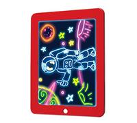 Tableta de Escritura LED para Niños 8 Colores de Luz Borrable | Tablero de Dibujo ABS con Pantalla Reutilizable, Juguete de Viaje para Aprendizaje Preescolar, Bloc de Arte Limpio,
