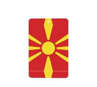 Tableta de fragancia para coche, 4 unidades, diseño de bandera de Macedonia del Norte, ambientador para decoración del hogar y la oficina