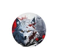 Tableta de fragancia para coche, 4 unidades, diseño de cabeza de lobo goteando sangre, para colgar en la tableta, ambientador para decoración del hogar y la oficina
