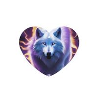 Tableta de fragancia para coche, 4 unidades, diseño de lobo morado y blanco, para colgar, ambientador para decoración del hogar y la oficina