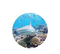 Tableta de fragancia para coche, 4 unidades, diseño de tiburón por arrecife de coral, para colgar en la tableta, ambientador para decoración del hogar y la oficina
