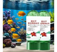 Tableta de purificación de agua, 2 potentes tabletas de purificación de agua para acuario, tabletas de purificación de agua para pecera