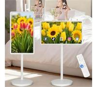 Tableta giratoria de 27/32 Pulgadas TV portátil con Ruedas de 21,5/24 Pulgadas Pantalla táctil Inteligente inalámbrica de 1080p(21.5in4g+64g)