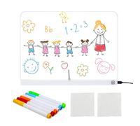 Tableta luminosa para dibujos - Panel borrable en seco 34,8 x 25,4 cm | Juguetes de grabado para niños con pizarra LED | Idea regalo niños viajes casa proyectos artísticos Navidad cumpleaños