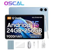 Tableta OSCAL Pad 100 Android 15 8+16/12+24GB 36GB RAM 256GB ROM 9000mAh 24+256 azul