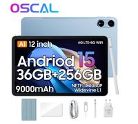Tableta OSCAL Pad 100 Android 15 8+16/12+24GB 36GB RAM 256GB ROM 9000mAh 36+256 azul