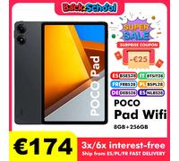 Tableta POCO Pad versión Global, pantalla LCD de 12,1 pulgadas, 120Hz, 2,5 K, Snapdragon 7s Gen 2, ocho núcleos, batería de 10000mAh, carga de 33W Grey