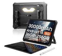 Tableta robusta Blackview Active 10 Pro 5G con Android 14, pantalla de 11 pulgadas, 12+24 GB de RAM, 256/512 GB de ROM, 30000 mAh （12+256）tablet+keyboard negro