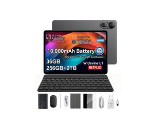Tableta Táctil 5G BLACKVIEW MEGA 12 Tableta 12.2 Pulgadas Android 16,36Go RAM+256Go ROM, MediaTek Dimensity 7200, IP69K, con teclado