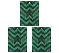 Tabletas de aromaterapia para coche, ambientadores de coche con estampado verde esmeralda, tabletas de fragancia para colgar para decoración interior del coche