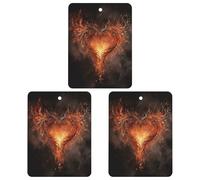 Tabletas de aromaterapia para coche, ambientadores de coche con texto en inglés "Show A Heart on Fire", tabletas de fragancia para colgar para decoración interior de coche