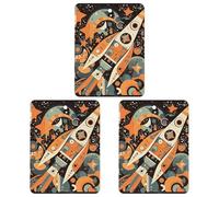 Tabletas de aromaterapia para coche, ambientadores para coche, diseño de cohete espacial en la luna, tabletas de fragancia colgantes para decoración interior de coche