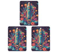 Tabletas de aromaterapia para coche, ambientadores para coche, diseño de cohete espacial impreso, tabletas de fragancia para decoración interior de coche