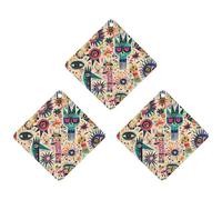 Tabletas de aromaterapia para coche, ambientadores, símbolos y patrones impresos para colgar, tabletas perfumadas