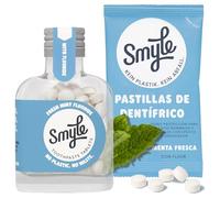 Tabletas de limpieza dental Smyle con flúor | 100% sin plástico | veganas | ideales para viajar | Kit de inicio con 125 tabletas de pasta dental | Reserva para 2 meses.