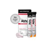 Tabletas efervescentes de hidratación rápida | NDL Pro-Health Electrolitos | Electrolitos y sales minerales para el deporte | Disminuye el cansancio y la fatiga | Sabor Naranja | Pack 2-40 tabletas