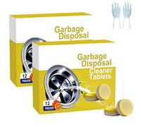 Tabletas Limpiadoras Espumosas con Aroma a Cítricos para Trituradores de Basura,Potente Eliminador de Olores,Limpiador Suave para Desagües de Fregaderos de Cocina y Trituradores Domésticos (2Piezas)