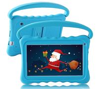 Tabletas para niños de 7 pulgadas para niños con WiFi de doble cámara, tabletas para niños pequeños Android de 32 GB con controles parentales a prueba de golpes para niños de 3 a 14 años (azul)