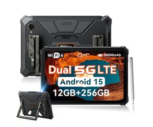 Tabletas Rugged Blackview Active 12 Pro Android 15 11 pulgadas 12GB 256GB/16GB 1TB Tablet PC 30000mAh 90hz 12GB+256GB only tablet negro
