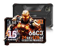 Tabletas Rugged Blackview Active 5 5G Android 15 Pantalla de 8,68 pulgadas 8+16 GB RAM 128GB ROM Tablet PC 6600mAh 6+128 with keyboard naranja