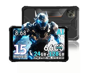 Tabletas Rugged Blackview Active 5 5G Android 15 Pantalla de 8,68 pulgadas 8+16 GB RAM 128GB ROM Tablet PC 6600mAh 6+128 with keyboard gris