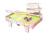 Tabletop Billiard Set, Compact Folding Pool Game, 32-Inch Interactive Table Use, Durable MDF Construction, Family and Kids Entertainment for Home Indoor Outdoor Bedroom Playroom Living Room