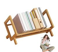Tabletop bookHolder Organizer - Desktop Mini Bookshelf Rack, Adjustable bookStand | Space Saving Storage Shelf for Books CDs Files, Durable Desk bookDisplay for Home Study Office Dormitory Use