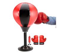 Tabletop Boxing Ball - 16,14 pulgadas Desktop Punching Bag | PU Rubber Steel Suction Trainer - Stress Relief Reflex Game for Kids Adults Office Home Coordination Play Teens Students Gamers Programmers