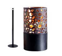 Tabletop Ethanol Burner | Alcohol Lamp | Portable Double-Layer Iron Hollow Design Decor For Holiday Birthday Party Offices Home Room Desk Desktop Night Yard Farm Garden