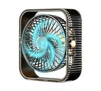 Tabletop Fan Bedroom - Portable Silent Blower, Light Up Turbine Air Cooler