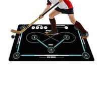 Tabletop Hockey Play Mat - Mini Air Puck Game Board for Home Entertainment | Lightweight Synthetic Board with Boundary Marking Lines, Interactive Sliding Sports Toy Set 35.43x23.62x0.12 in